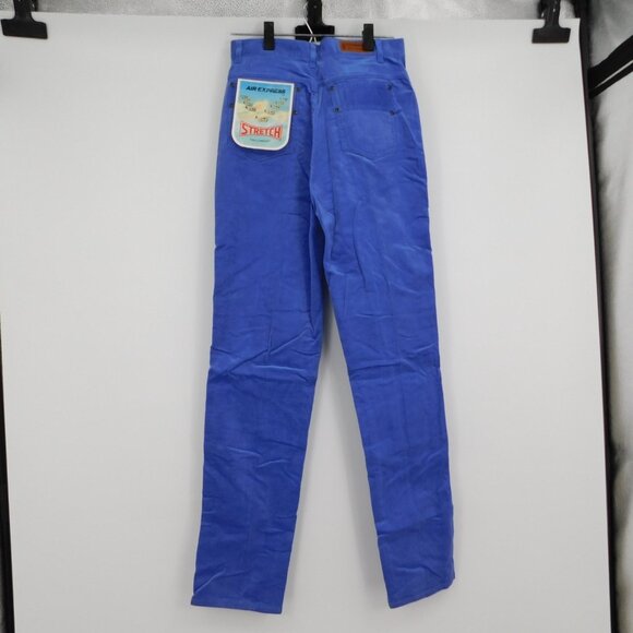 Air Express Women Blue 5 Pockets Cotton Blend Corduroy Pants Size 11/12 New VTG - Picture 3 of 9